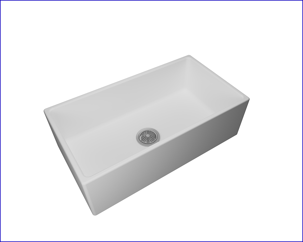 36 inch Single Bowl Apron Style Plain Farm House Sink Fine Fire Clay Sinks - Manufacturer - Exporter